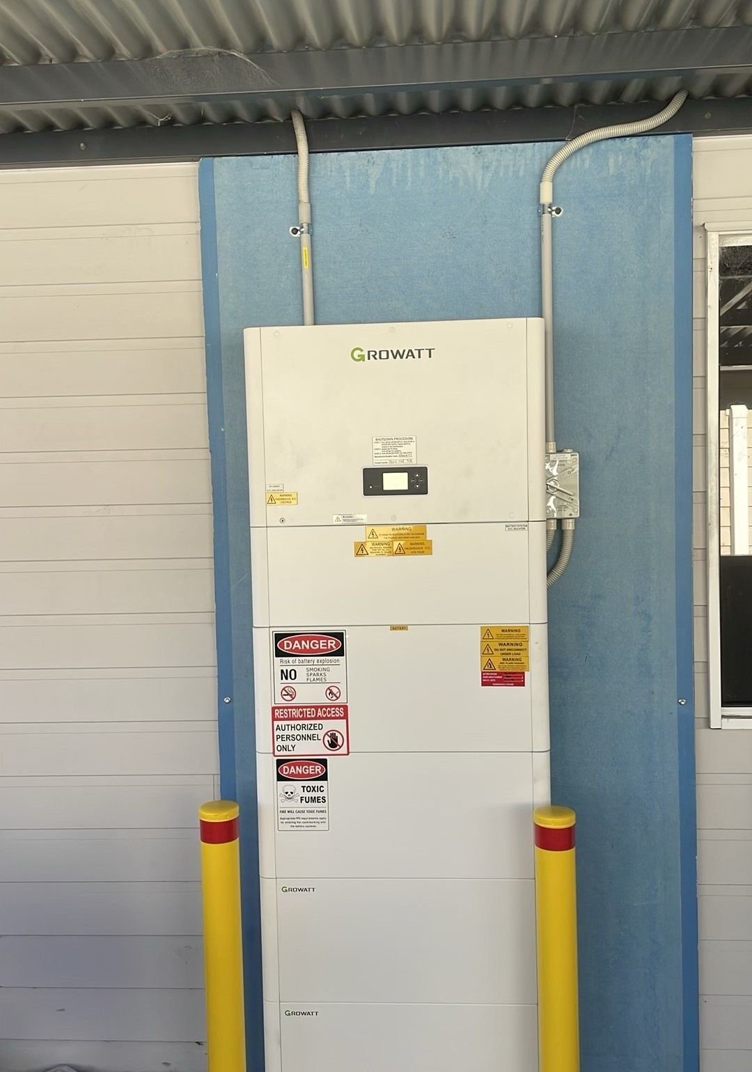 Growatt battery storage installation